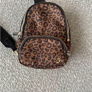 lululemon athletica Brown Leopard Sling Bag 2L
